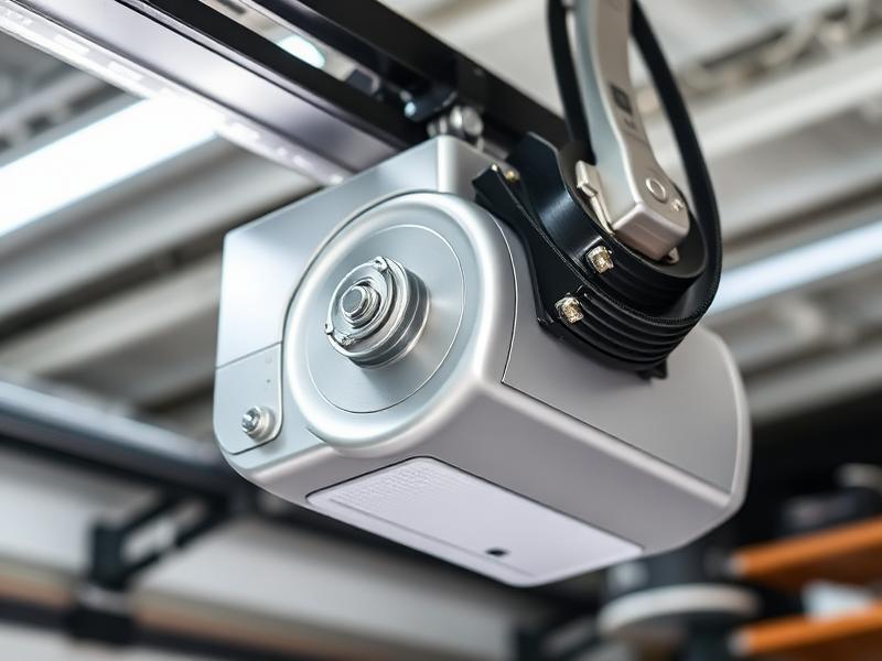 Belt drive garage door opener mechanism close-up showing quality workmanship